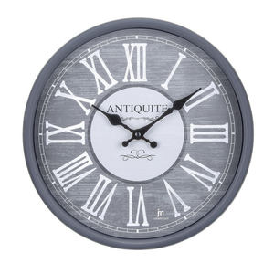 Wall <b>Clock</b> (4x28cm) JUSTAMINUTE Antique Grey 00887TG - Product Image 2