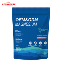 Mélange de poudre de glycinate de magnésium à boire, complément alimentaire avec L-théanine, KSM-66 Ashwagandha et vitamine D3