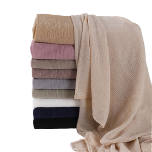 Zifeng OEM Turbante Nigeriana Para Casamento Tradicional Venta al por mayor Plain Bubble Chiffon Hijab - Product Image 1