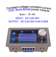Convertisseur Buck Boost CC CV ZK-4KX 0,5-30V 4A 5V 6V 12V 24V Module d'alimentation réglable régulé pour laboratoire
