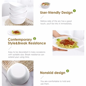 Set di stoviglie 18 pezzi opale Set di <span class=keywords><strong>piatti</strong></span> di <span class=keywords><strong>servizio</strong></span> per <span class=keywords><strong>6</strong></span> <span class=keywords><strong>piatti</strong></span> ciotole <span class=keywords><strong>6</strong></span> "Set di <span class=keywords><strong>piatti</strong></span> resistenti rotondo - Product Image 5