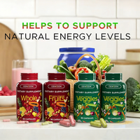 Prix de gros OEM/ODM, capsules de suppléments alimentaires naturels pour adultes, nutrition scientifique réelle, fruits et légumes entiers, fibres alimentaires, 90 capsules