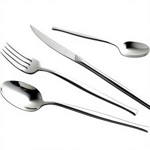 Ensemble de couverts en acier inoxydable écologique au design classique pour les restaurants et les fêtes |   Couverts de qualité professionnelle, couleurs personnalisées - Product Image 1