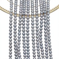 Collier de perles d'eau douce naturelles semi-traitées et teintes de 5 mm de diamètre, qualité supérieure, grade A, pour la décoration des ongles