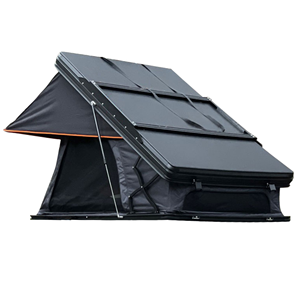 Tente de toit à coque dure triangulaire en aluminium double couche pour SUV Auvent arrière de voiture autonome <span class=keywords><strong>Compagnon</strong></span> d'aventure en plein air - Product Image 2