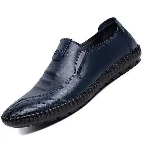 Chaussures élégantes en cuir pu pour hommes, nouveau modèle, vente en gros, chaussures décontractées à enfiler, UP-0008J