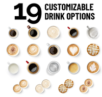 Machine à expresso électrique entièrement automatique programmable avec moulin intégré, mousseur à lait pour cappuccino et latte, écran tactile, interface en français et en espagnol