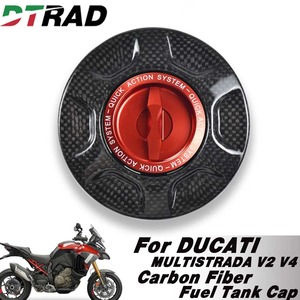 Tapa de Tanque de Combustible de Fibra de Carbono de Liberación Rápida para Motocicleta <span class=keywords><strong>DUCATI</strong></span> MULTISTRADA 950 <span class=keywords><strong>1200</strong></span> 1260 V2 <span class=keywords><strong>V4</strong></span> PIKES PEAK 2010-2026, Accesorios - Product Image 1