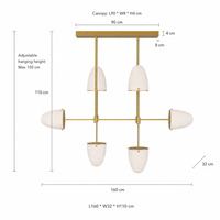 Lustre linéaire personnalisé en laiton et albâtre blanc, lustre moderne long pour éclairage intérieur de salle à manger, îlot de cuisine, salon