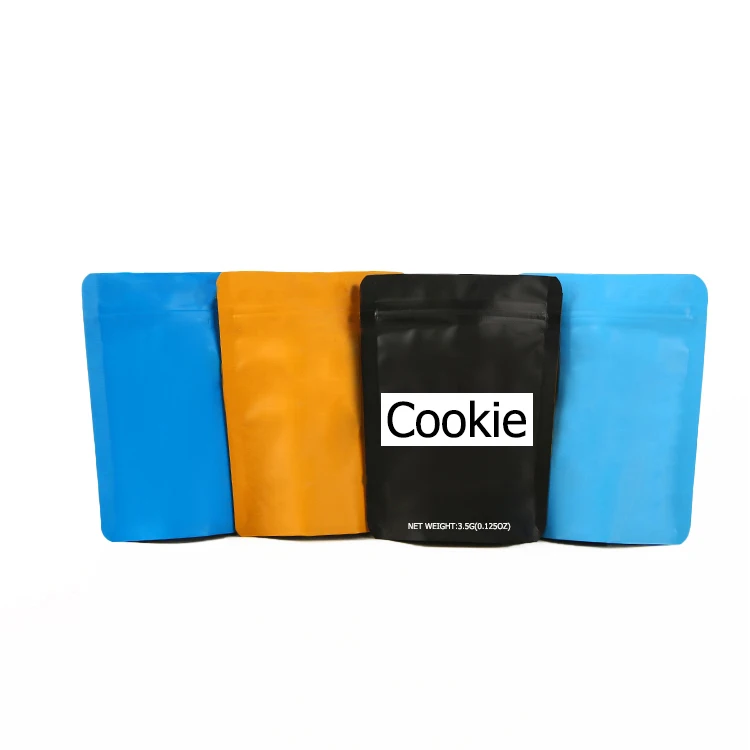  3.5g 쿠키 냄새 증명 봉투 플라스틱 어수룩한 사람 에더블스 패키징 매트 도이팩 마일라 봉투