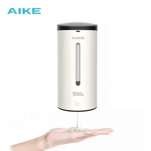 AIKE-dispensador de desinfectante inteligente AK3105, montaje en pared de alta calidad, de acero inoxidable, 700ml, automático, sin contacto, gel de alcohol rellenable