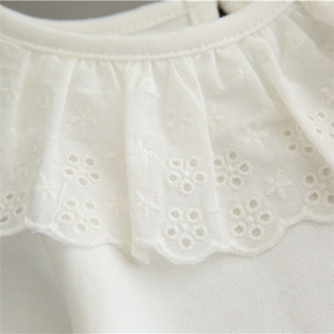 Vêtements en gros pour enfants : T-shirts coréens blancs unis pour filles, directement du fabricant chinois - Product Image 5