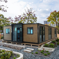 Maison pliante extensible prête à l'emploi de 40 pieds 20 pieds Villa préfabriquée pour l'extérieur-pour hôtels et kiosques