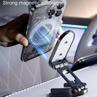 Produits Phares 2026 : Support Téléphone Voiture Magnétique Puissant Pliable Universel en Alliage de Zinc pour Accessoires de Téléphone Portable (OEM)