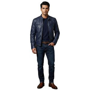 <b>Mens</b> Hooded <b>Long</b> Leather <b>Jacket</b> Wholesale Motorcycle Coat with Fur Lining <b>jacket</b> for <b>men</b> - Product Image 1