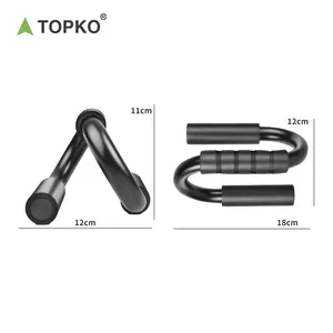 TOPKO Stock Gimnasio Equipo de ejercicio Fitness Pushup Handles Barra de realce en forma de S