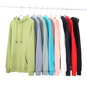 Ropa de otoño e invierno de alta calidad con capucha de peso pesado logotipo impreso personalizado sudaderas con capucha de moda para hombres de Color sólido grueso - Product Image 1