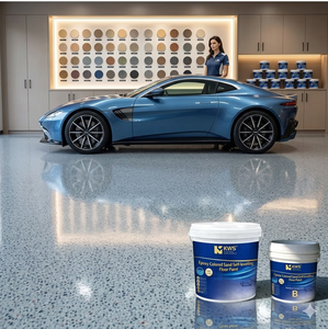 Revestimiento de Piso Epóxico Autonivelante para Uso Doméstico, con Arena de Color, Efecto Mármol, Antideslizante, Anticorrosivo y Resistente al Desgaste - Product Image 2