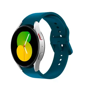 Ремешок силиконовый для Samsung Galaxy Watch 5 40 мм 44 мм, оригинальный цветной браслет с пряжкой для Galaxy Watch 5 pro 45 мм, 20 мм