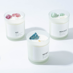 AIKUN Luxury Handmade Spiritual Soy Wax Scented <b>Candles</b> With Crystals Inside - Product Image 2