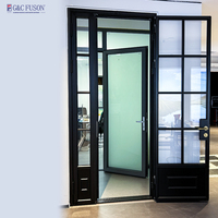 Porte française en aluminium anti-ouragan, design moderne, élégante et abordable, pour villa, par Fuson