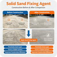 Agent fixateur de sable à base d'eau, anti-poudrage, imperméable, non toxique, pour le renforcement des substrats de murs et sols en ciment extérieurs