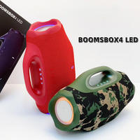 Enceinte Bluetooth sans fil LED Super Boombox 4 portable avec éclairage RGB, étanche, avec poignée, Boombox4 pour la maison, cadeau, fête, radio FM