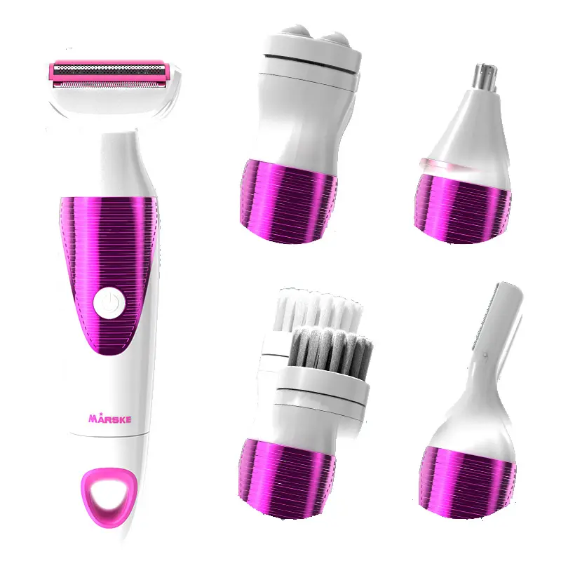 New Product MARSKE 5in1 Women's Professional epilator/promotion lady hair remover Hair Removal Electric Shaver Ladies Razor