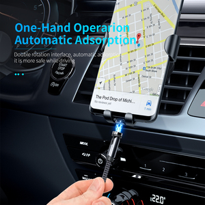 High Quality 3-in-1 540-Degree Rotation LED Nylon Weave 3A Fast Charging USB Data <b>Cable</b> <b>for</b> <b>Computer</b> Barcode Scanner - Product Image 6