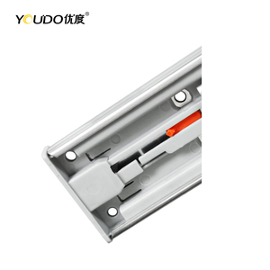 YOUDO 3-Fold Full Extension Ball Bearing <strong>Slide</strong> Rebound <strong>Push</strong> To <strong>Open</strong> <strong>Drawer</strong> <strong>Slide</strong> 45mm Sliding Hardware For Furniture Cabinets - Product Image 3