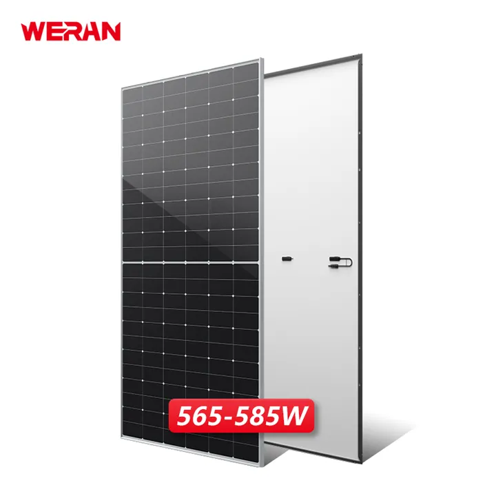 WERANルーフソーラーパワー太陽光発電パネル価格550W 560W 570W 580W 590W 600W Longiソーラーパネル1000W価格