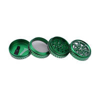 Mode Pneu Conception 63MM 4 Couches Coloré En Alliage D'aluminium Herb Grinder Mixte Couleur Fumer Accessoire Meuleuse