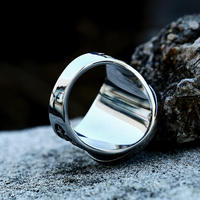 Vente en gros de bijoux vintage à la mode, anneaux en acier inoxydable avec incrustation de nœuds celtiques vikings nordiques, tête de loup, pour hommes, anniversaire, fête