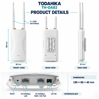 Point d'accès sans fil extérieur AC1200 avec deux ports 100 Mbps, VLAN, couverture jusqu'à 200 m, étanche IP65, double bande, fabricant