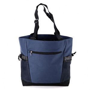 Sac fourre-tout pour femme en coton et polyester léger et durable, fabriqué en usine avec poche latérale - Product Image 5