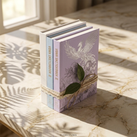 Livre de table à café personnalisé avec couverture en lin rigide, reliure spirale, impression de luxe pour la décoration de la maison, journal, agenda quotidien