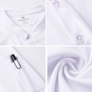 Filipina Restaurante Y Bar Uniformes Restaurant Short Sleeve Coat 4X Kitchen Wholesale Solid Color <b>Chef</b> <b>Jacket</b> Mahon - Product Image 2