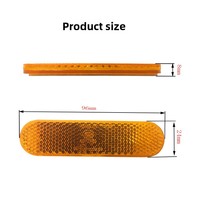 Reflector Ovalado para Scooter Eléctrico 96x24mm con Certificación E-MARK DOT, Tira Reflectante de Seguridad para Bicicleta Eléctrica, Bicicleta, Motocicleta, Piezas de Scooter
