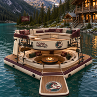 Plateforme flottante gonflable stable et résistante au vent pour les grands espaces ouverts en mer et en lac, pour les loisirs en plein air