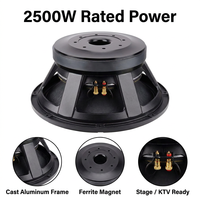 Subwoofer professionnel de 18 pouces, 2500 W RMS, haut-parleur PA haute puissance, bobine vocale de 152 mm, aimant de 300 mm pour sonorisation de scène et de concert