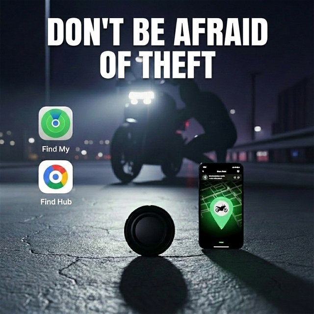 Smart Long Battery Life Apple Find My & Google Air Tags Motorcycle Bike Tracker GPS Positioning With Waterproof Magnetic Case
