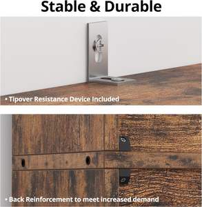 Libreria Vintage marrone alta 70 pollici con Display a 6 ripiani Design industriale per l'home Office scaffali in legno per il soggiorno della scuola - Product Image 6