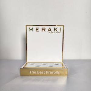 Tùy Chỉnh Thiết Kế Acrylic Vàng Gương Hiển Thị Truy Cập Đứng Nước Hoa Mỹ Phẩm Hiển Thị Giá - Product Image 3