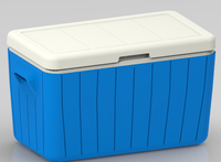 Glacière isotherme moderne 46L en PE pour pique-niques, pêche, fêtes en plein air et canettes - Maintien au froid 72H