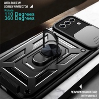 Étui de protection pour objectif d'appareil photo pour S21 Ultra S22 Plus Note 20 Ultra S20 FE A52 A72 A12 TPU+PC Antichoc Étanche Blindé