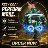 Gilet de refroidissement climatisé 36V à batterie lithium, veste ventilée en coton, résistant à la chaleur, pour soudeur électrique, tenue de travail extérieure, modèle ventilateur