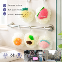 Éponge de bain exfoliante en forme de fruit, écologique et colorée, personnalisable
