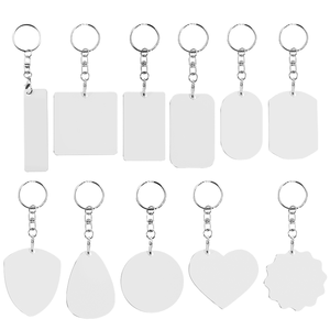 Porte-clés vierges en aluminium blanc double face vintage Courage XLB avec impression par transfert thermique pour photos numériques - Product Image 4