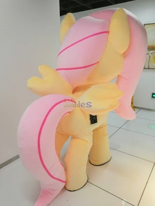 Disfraz Inflable de Fluttershy de 2 m, Mascota Inflable Corredora, Disfraz de Mascota de Piel de Caballo Inflable para Fiestas - Product Image 2