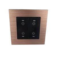 Module de commutation clé, interrupteur de réinitialisation murale, avec led brossée, pour système de commande de maison intelligente kc868, 86 pièces